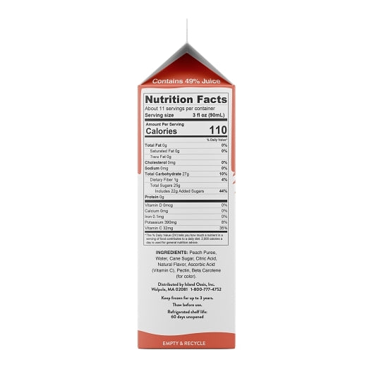 Island Oasis Peach Beverage Mix, 12 x 32 fl oz Case - DOT product image 4