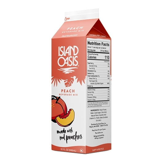 Island Oasis Peach Beverage Mix, 12 x 32 fl oz Case - DOT product image 5