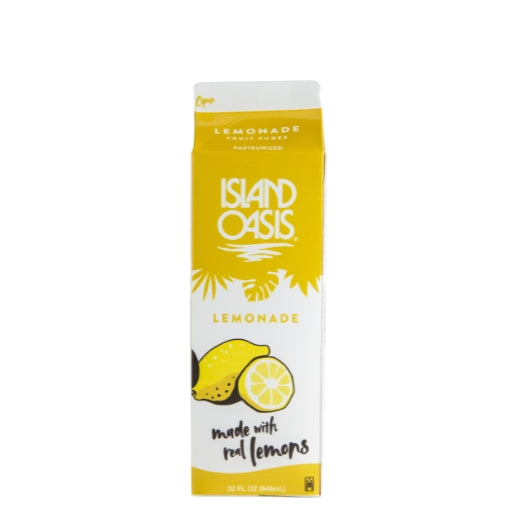 Island Oasis Premium Lemonade Beverage Mix, 12 x 32 fl oz Case - Frozen Fruit