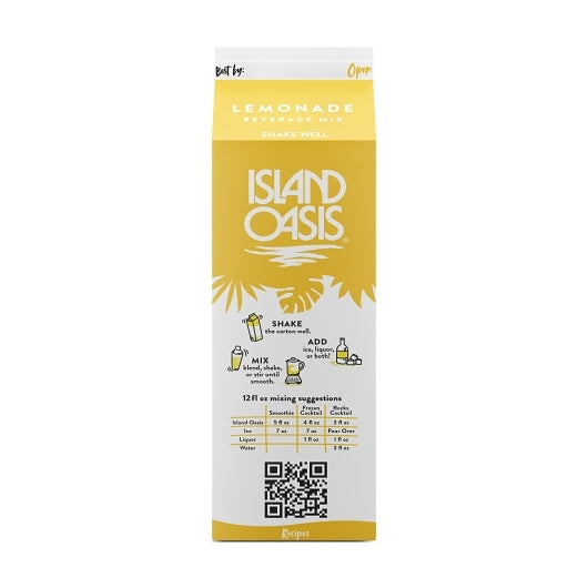 Island Oasis Premium Lemonade Beverage Mix, 12 x 32 fl oz Case - DOT product image 6