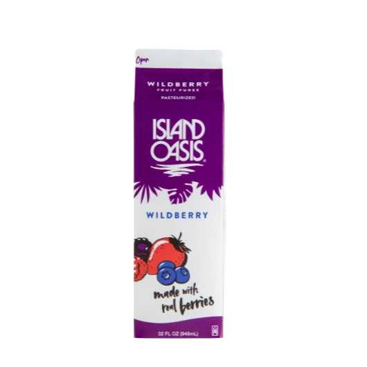 Island Oasis Wildberry Beverage Mix, 12 x 32 fl oz Case - Frozen Fruit