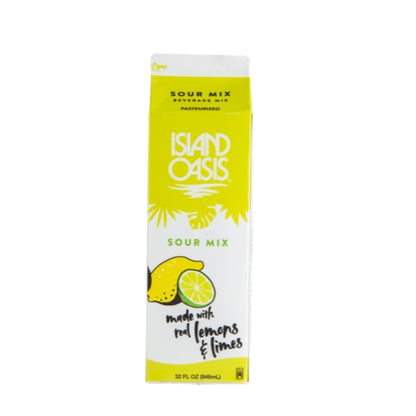 Island Oasis Sour Mix Beverage Mix, 12 x 32 fl oz Case - Frozen Fruit