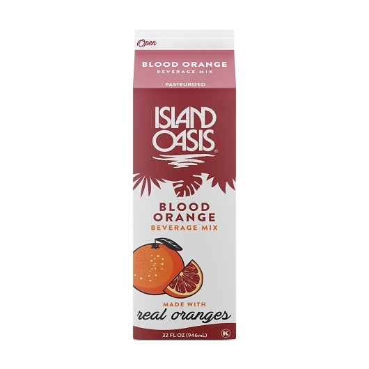 Island Oasis Frozen Blood Orange Beverage Mix, 12 x 32 fl oz Case - Frozen Fruit