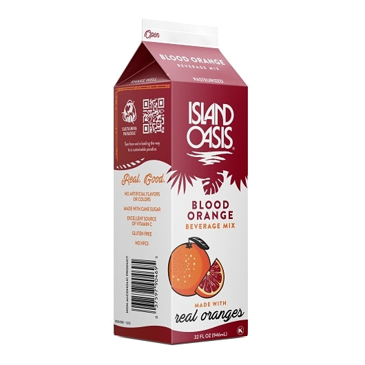 Island Oasis Frozen Blood Orange Beverage Mix, 12 x 32 fl oz Case - Frozen Fruit - image 2