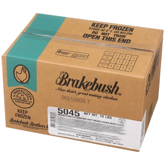 Brakebush Signature Classic Par-Fried Crispy Breaded Chicken Breast Filets Avg. 28/5.7 Oz., 2 x 5 lb Case - DOT product image 3