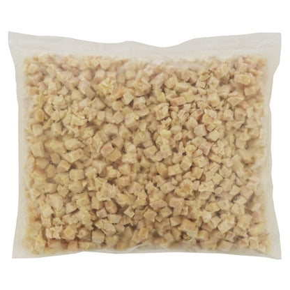 Brakebush Chik'N'Zips Fully Cooked 1/2" Diced Chicken Breast, 2 x 5 lb Case - Frozen Meat & Seafood