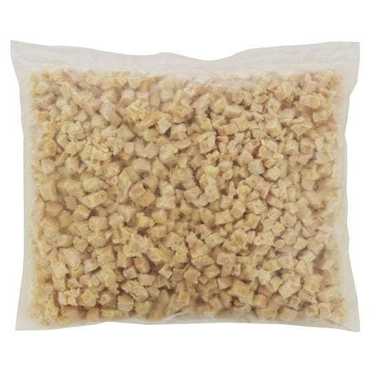 Brakebush Chik'N'Zips Fully Cooked 1/2" Diced Chicken Breast, 2 x 5 lb Case - Frozen Meat & Seafood