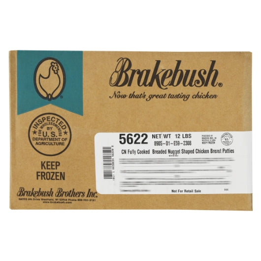 Brakebush Country Goodness Fully Cooked Breaded Breast Nuggets 0.65 Oz., 2 x 6 lb Case - DOT product image 4