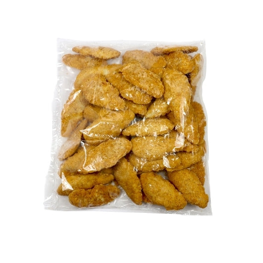 Brakebush Smartshapes FullY Cooked Portioned Boneless Skinless Chicken Breast Tender Fritters, 2 x 5 lb Case - Frozen