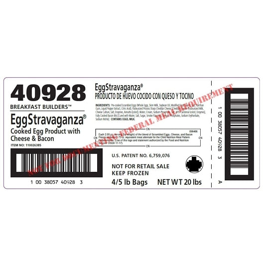 Sunny Fresh Bacon & Cheese Eggstravaganza, 4 x 5 lb Case - DOT product image 4
