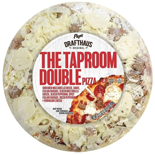 Pep's Drafthaus Original 12" Taproom Double Pizza, 6 x 28.8 oz Case - Prepared Foods