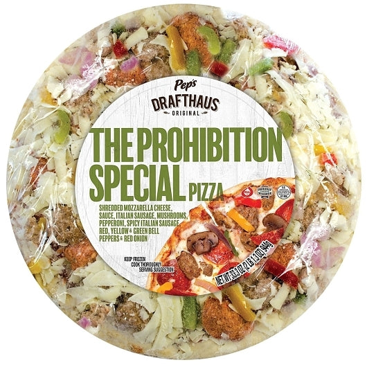 Pep's Drafthaus Original 12" Prohibition Special Pizza, 6 x 28.8 oz Case - Prepared Foods - image 2