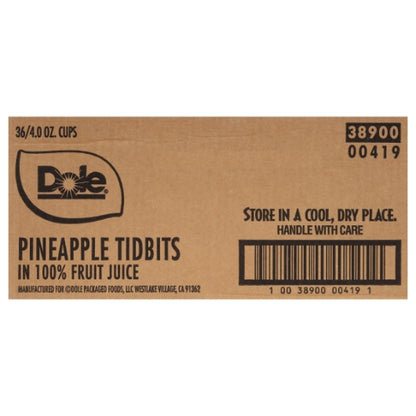 Pineapple Tidbits In. Pineapple Tidbits in Juice, 36 x 4 oz Case - DOT product image 3