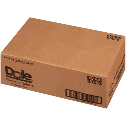 Dole Fancy Pineapple Tidbits In Heavy Syrup, 6 x 106 oz Case - DOT product image 5