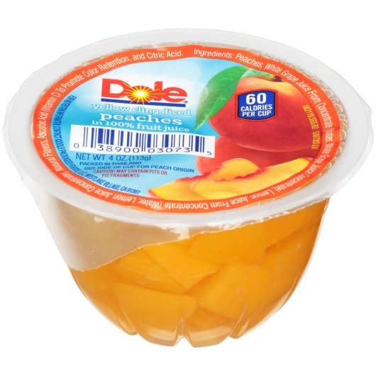Dole Diced Peaches in 100% Juice, 36 x 4 oz Case - DOT product image 3