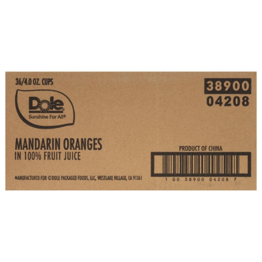 Dole Mandarin Oranges Slices in Juice, 36 x 4 oz Case - DOT product image 8