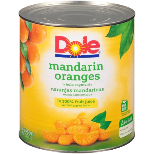 Dole Mandarin Oranges In 100% Juice, 6 x 106.187 oz Case - Dried Fruit & Fruit Snacks