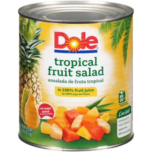Dole Tropical Fruit Salad in 100% Juice, 6 x 106.192 oz Case - Dried Fruit & Fruit Snacks
