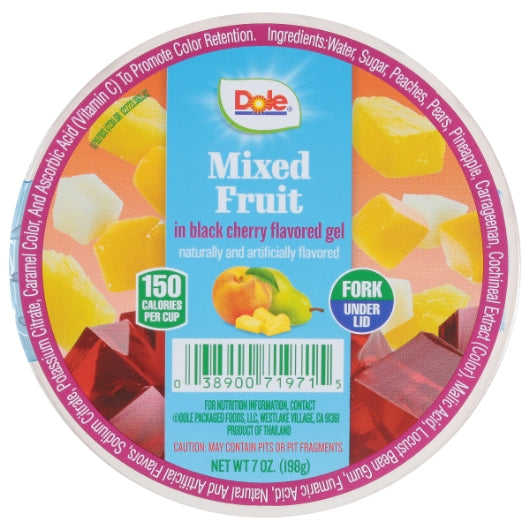 Dole Mixed Fruit In Black Cherry Gel, 12 x 7 oz Case - DOT product image 3