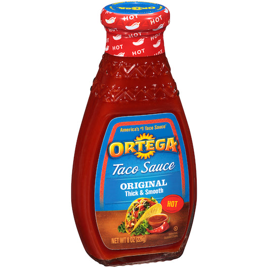 Ortega Hot Taco Sauce Bottle, 12 x 8 oz Case - DOT product image 3