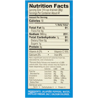 Ortega Sliced Jalapenos, 6 x 96 oz Case - DOT product image 4
