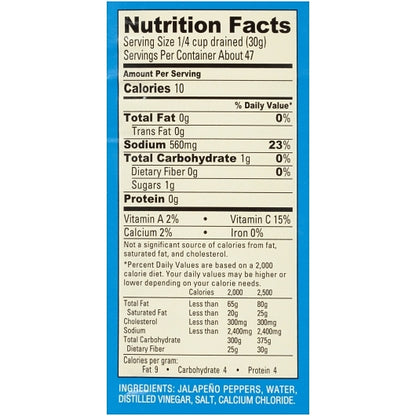 Ortega Sliced Jalapenos, 6 x 96 oz Case - DOT product image 8
