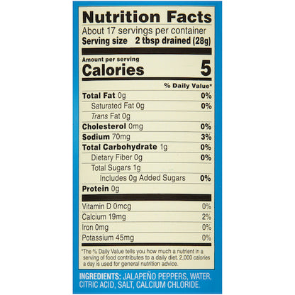 Ortega Diced Jalapenos, 12 x 26 oz Case - Fruit & Sides
