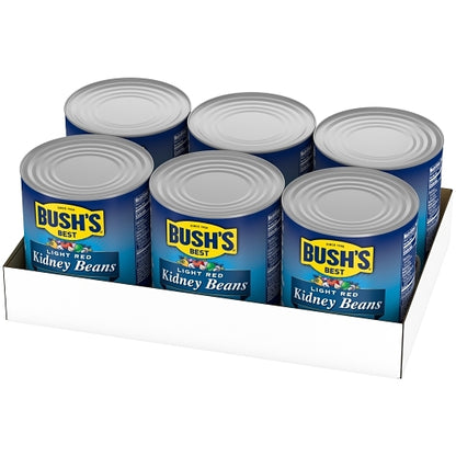 Bush's Best Light Red Kidney Beans, 6 x 111 oz Case - GS1 open-case image