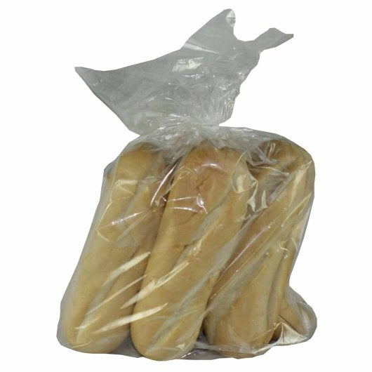 Bimbo Bakehouse 8" White Sub Roll, 12 x 6 x 12 ct Case - Breads, Rolls & Buns