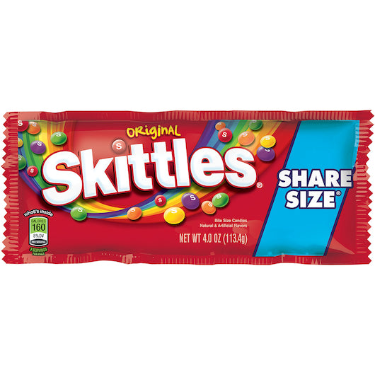 Skittles Tear N Share Original Candy Share Pack, 6 x 24 x 4 oz Case - Candy & Confections