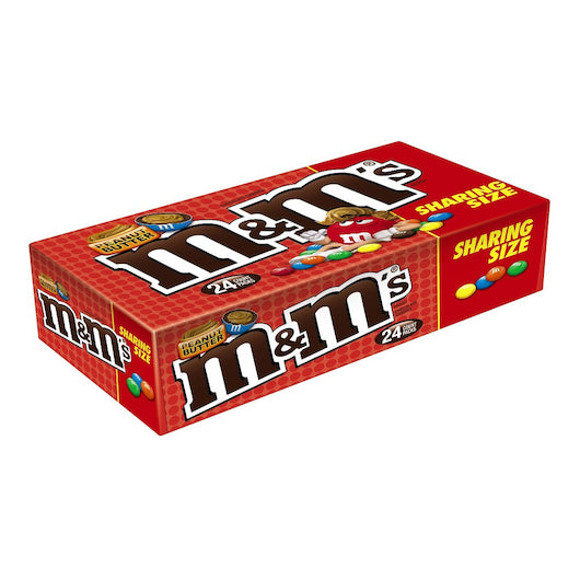 M & M's King Size Peanut Butter, 6 x 24 x 2.83 oz Case - Candy & Confections
