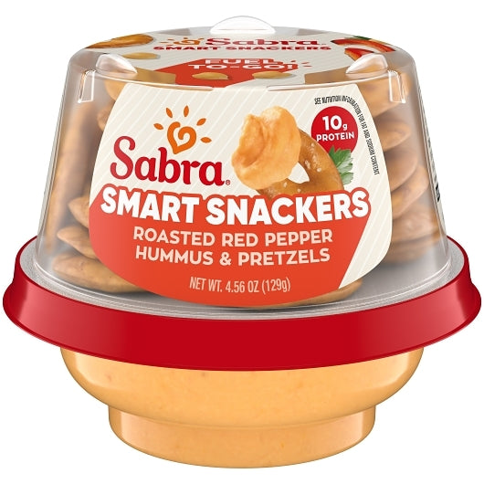 Sabra Red Pepper Hummus with Pretzel, 12 x 4.56 oz Case - DOT product image 2
