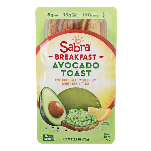 Sabra Avocado Spread with Toast, 8 x 2.7 oz Case - Condiments & Sauces