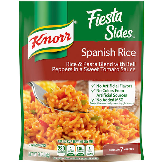 Knorr Rice Sides Spanish Rice Flavor Rice, 12 x 5.6 oz Case - Prepared Foods
