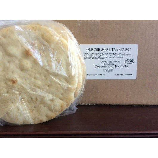 Devanco 6 Inch Old Chicago Pita Bread, 12 x 10 x 1 each Case - Breads, Rolls & Buns