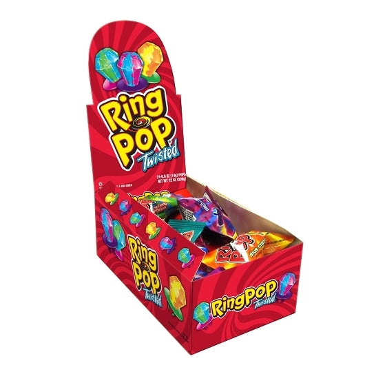 Ring Pop Twisted Candy Assortment, 576 x 18 lb Case - Candy & Confections