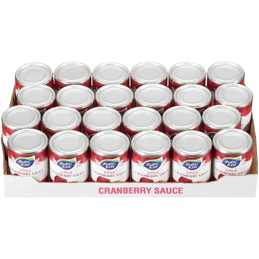 Ruby Kist Jellied Cranberry Sauce, 24 x 14 oz Case - Condiments & Sauces