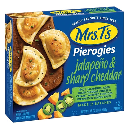 Mrs.Ts Potato Jalapeno Spicy Jalapeno & Sharp Cheddar Pierogies, 12 x 16 oz Case - DOT product image 8