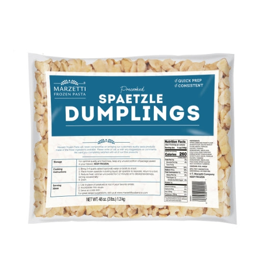 Marzetti Precooked Spaetzle Dumplings, 4 x 3 lb Case - Pantry Ingredients