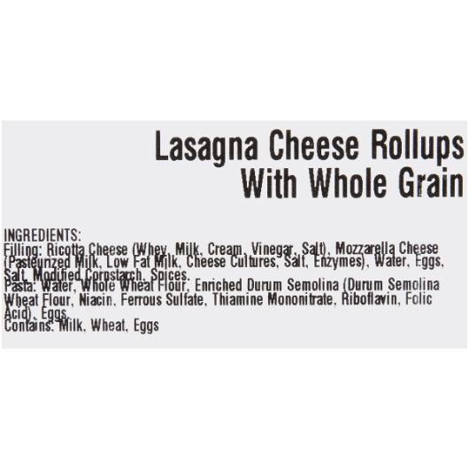 Marzetti 51% WHOLE GRAIN Lasagna Cheese Rollups, 46 x 46 x 3.5 oz Case - DOT product image 6