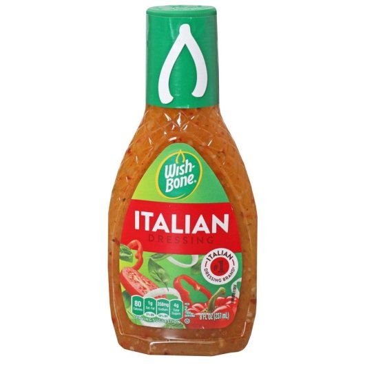 Wish-Bone Italian Regular Dressing Bottle, 12 x 8 fl oz Case - Front/center packaged product image