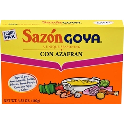 Goya Sazon Cpm Azafran Seasoning Econo Pak, 18 x 3.52 oz Case - DOT product image 2
