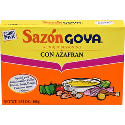 Goya Sazon Cpm Azafran Seasoning Econo Pak, 18 x 3.52 oz Case - DOT product image 3