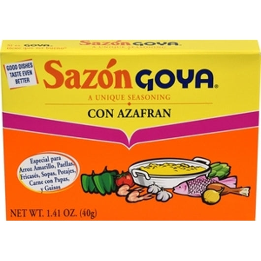 Goya Sazon Azafran, 36 x 1.41 oz Case - Spices Seasonings