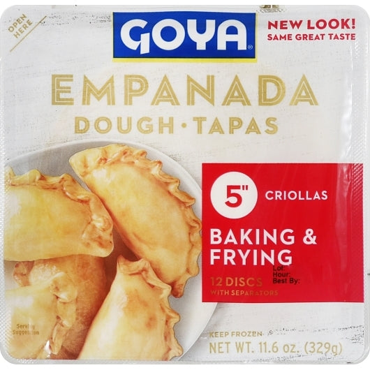 Goya Tapa/Empanada Criolla, 16 x 11.6 oz Case - Frozen Snacks & Appetizers