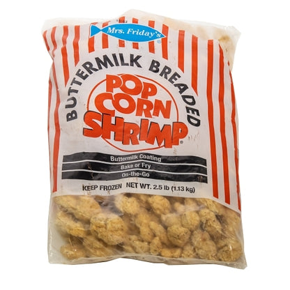 King & Prince Buttermilk Popcorn Shrimp, 4 x 2.5 lb Case - Frozen Meat & Seafood