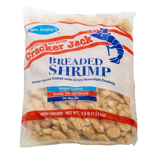 King And Prince Flyin Jib Sweet Cracker Jack Crumb Breaded Popcorn Shrimp, 4 x 2.5 lb Case - Frozen Meat & Seafood