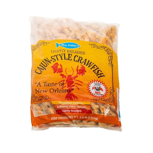King And Prince Lightly Breaded Cajun Style Crawfish, 4 x 2.5 lb Case - Frozen Meat & Seafood