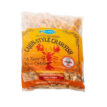 King And Prince Lightly Breaded Cajun Style Crawfish, 4 x 2.5 lb Case - Frozen Meat & Seafood