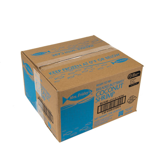 King and Prince Coconut Breaded Butterfly Shrimp 16-20, 4 x 2.5 lb Case - DOT product image 6